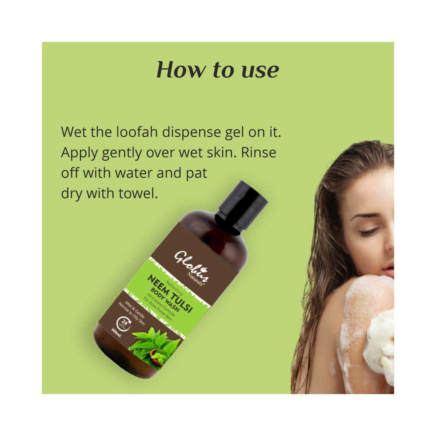 Globus Naturals Refreshing Neem Tulsi Body Wash (300ml)