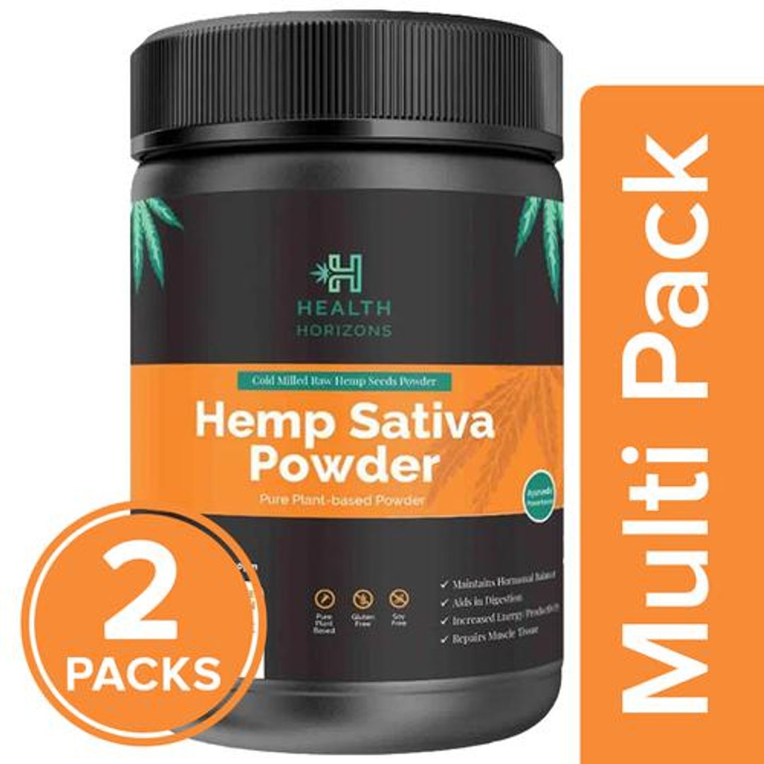 Hemp Sativa Powder - Cold Milled Raw Seeds, Rich In Omegas, Gluten Free
