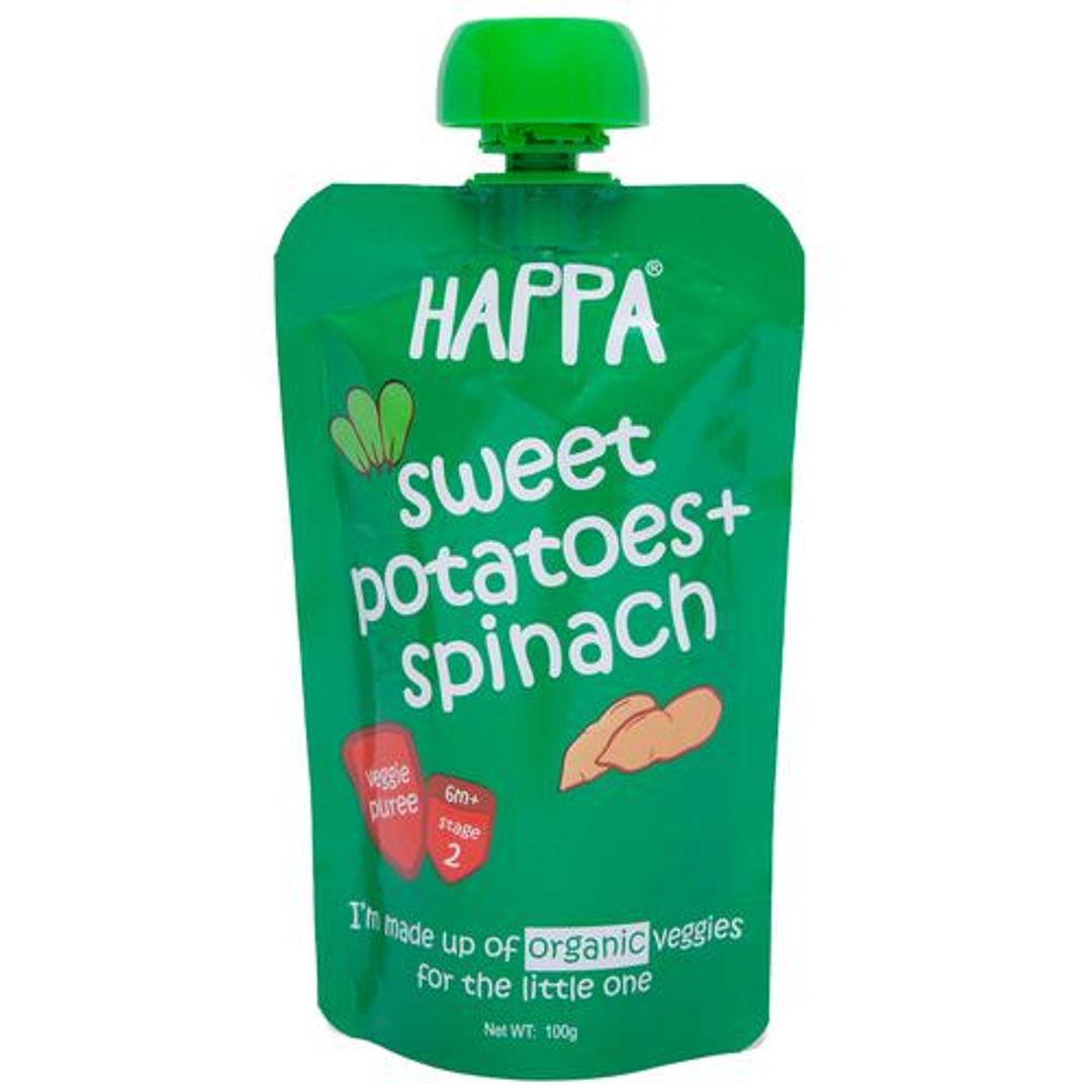 Organic Puree - Spinach + Sweet Potato, Stage-2