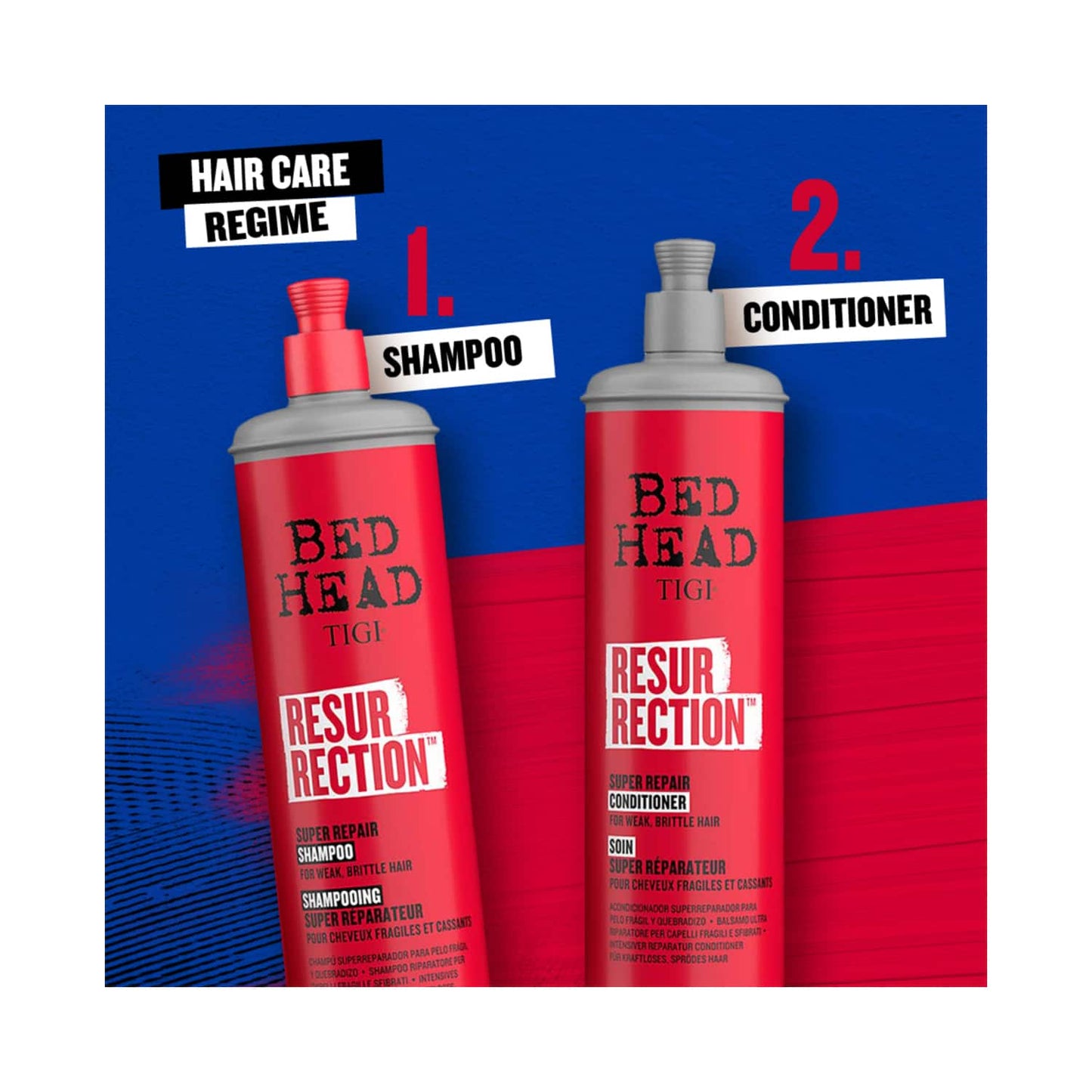 TIGI Bed Head Resurrection Super Repair Shampoo For Weak And Brittle Hair (400ml)