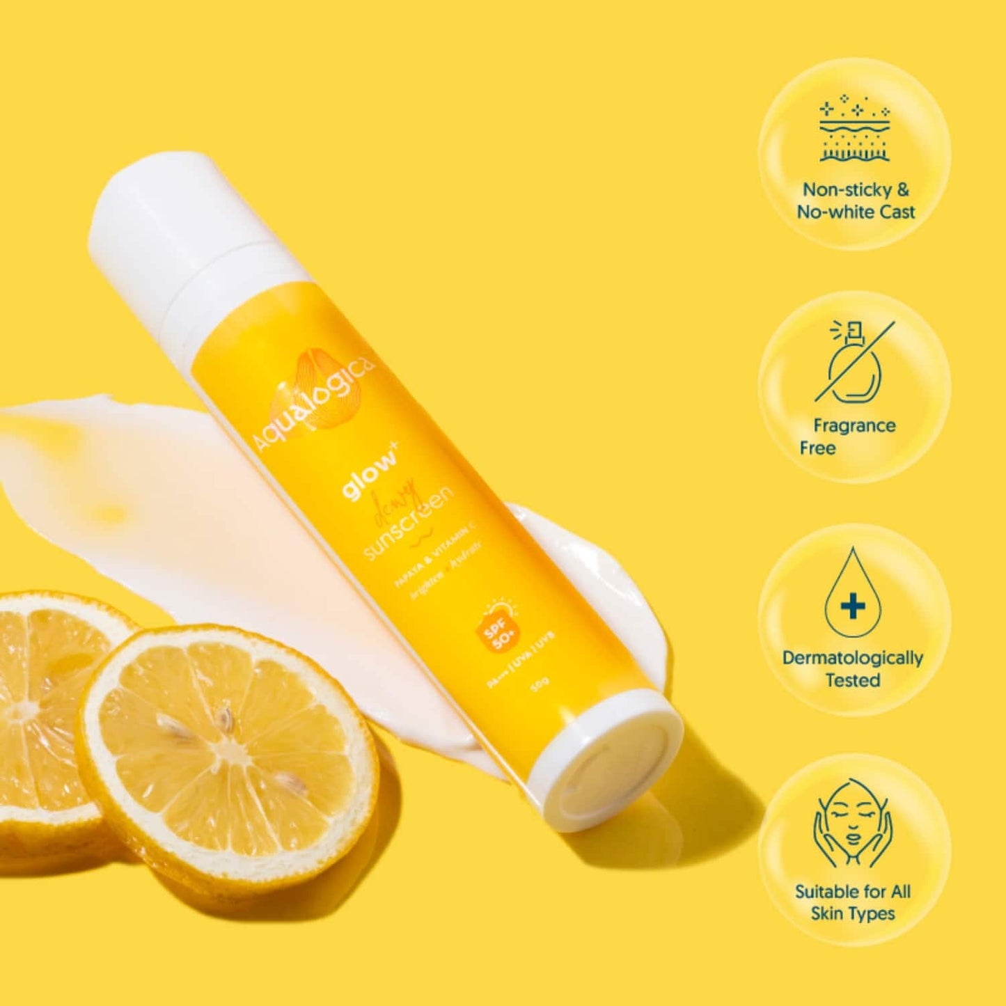 Aqualogica Glow+ Dewy Sunscreen (50g)