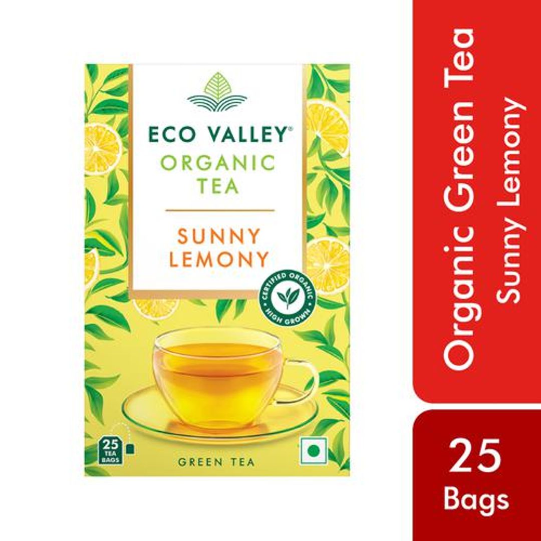 Organic Green Tea - Sunny Lemony, Grown In Nilgiris, Zero Calories, Rich In Antioxidants, Rich In Vitamin C