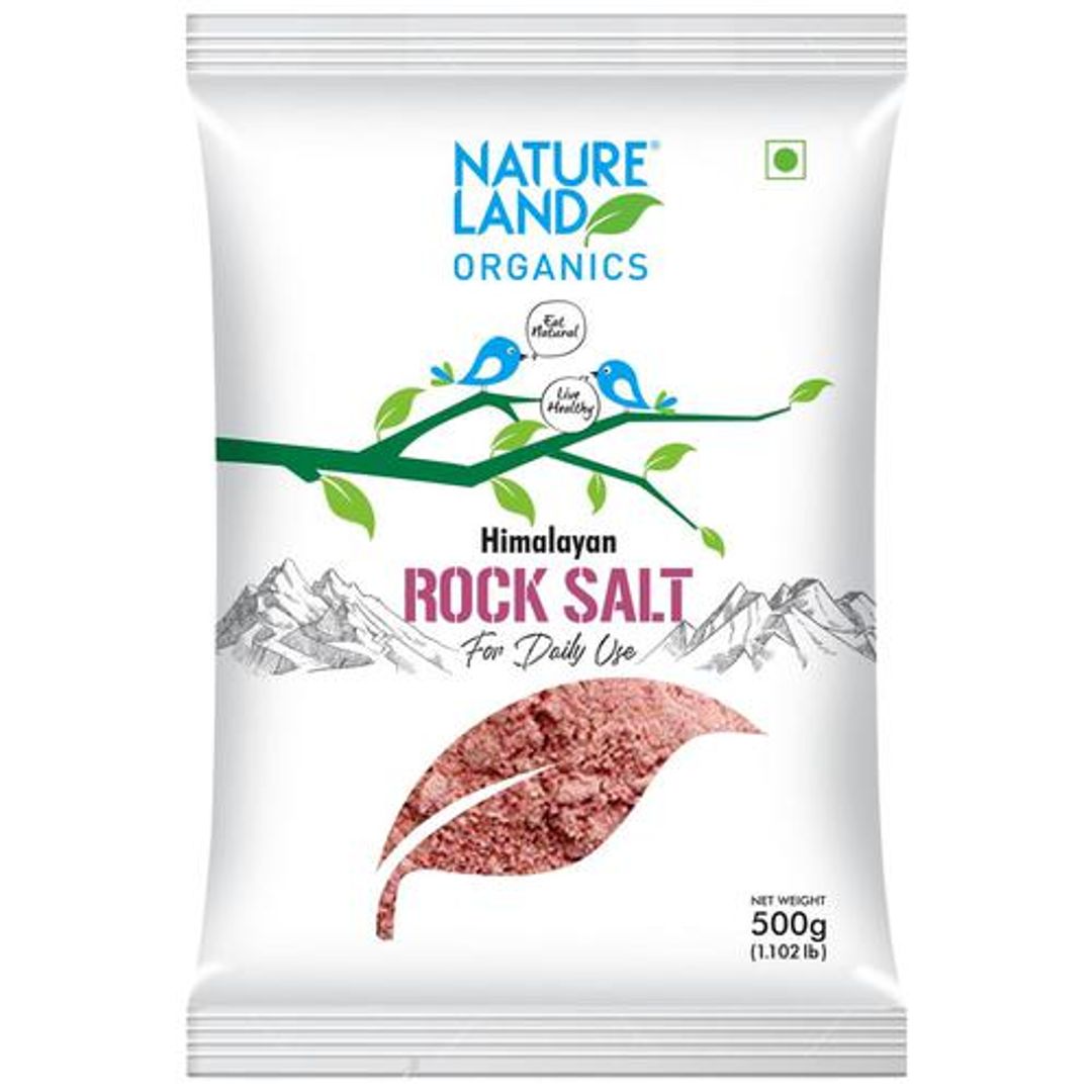 Nature land Himalayan Pink Rock Salt/Uppu, 500 g, Packet