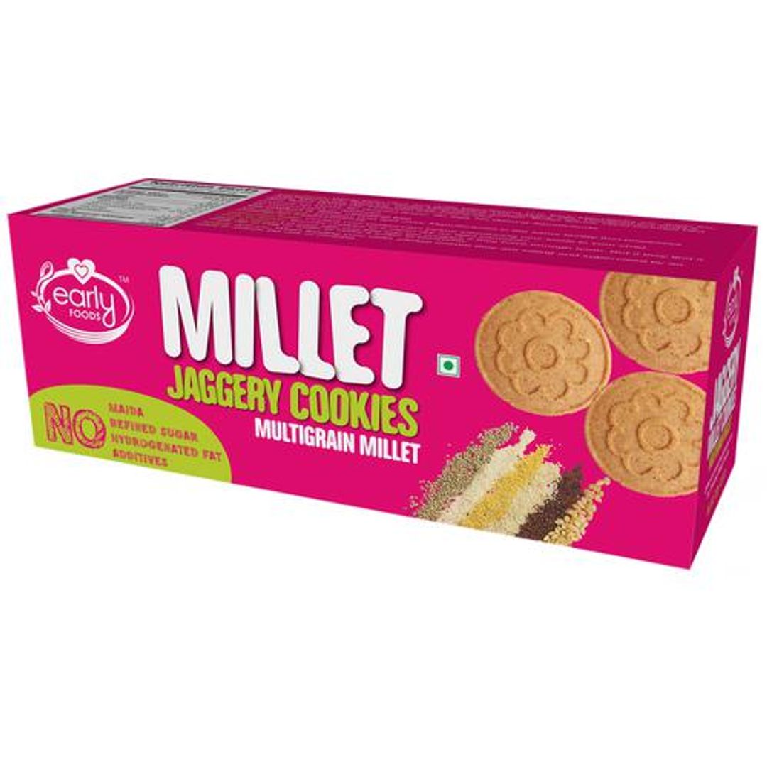 Jaggery Millet Cookies - Multigrain, No Maida, No Preservatives & Additives