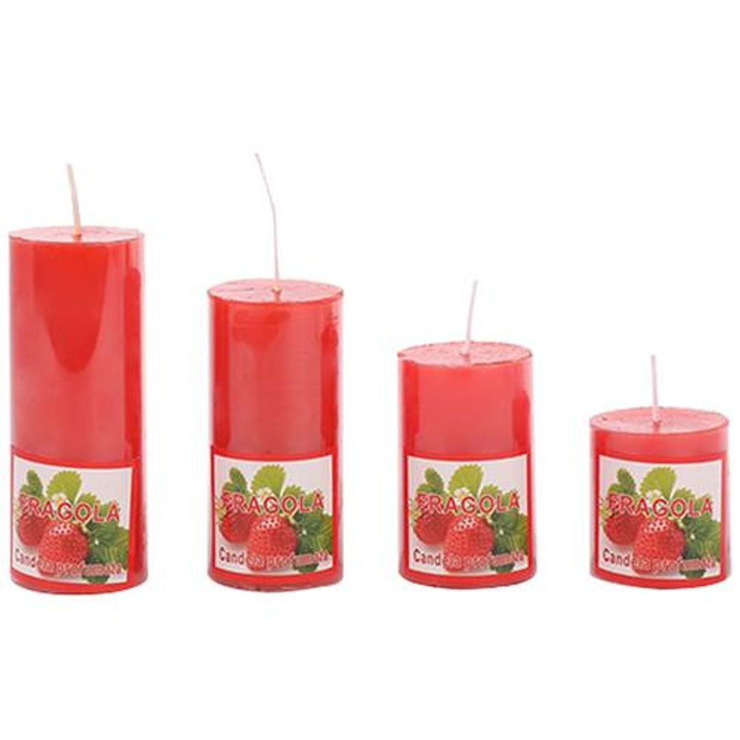 Decorative Wax Scented Candles - Strawberry, BB-1257-1