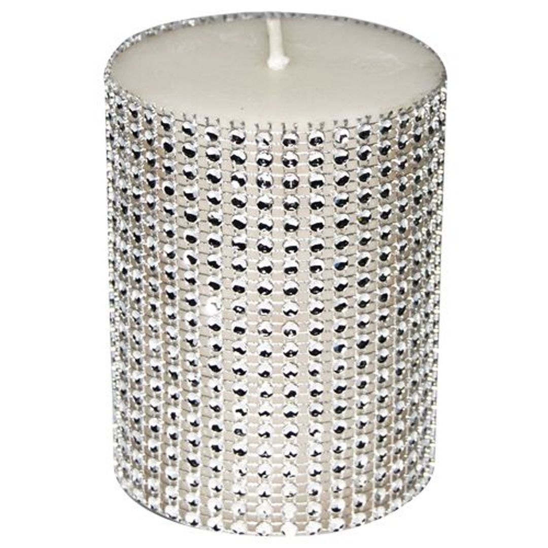Millennium Pillar Candle - Silver