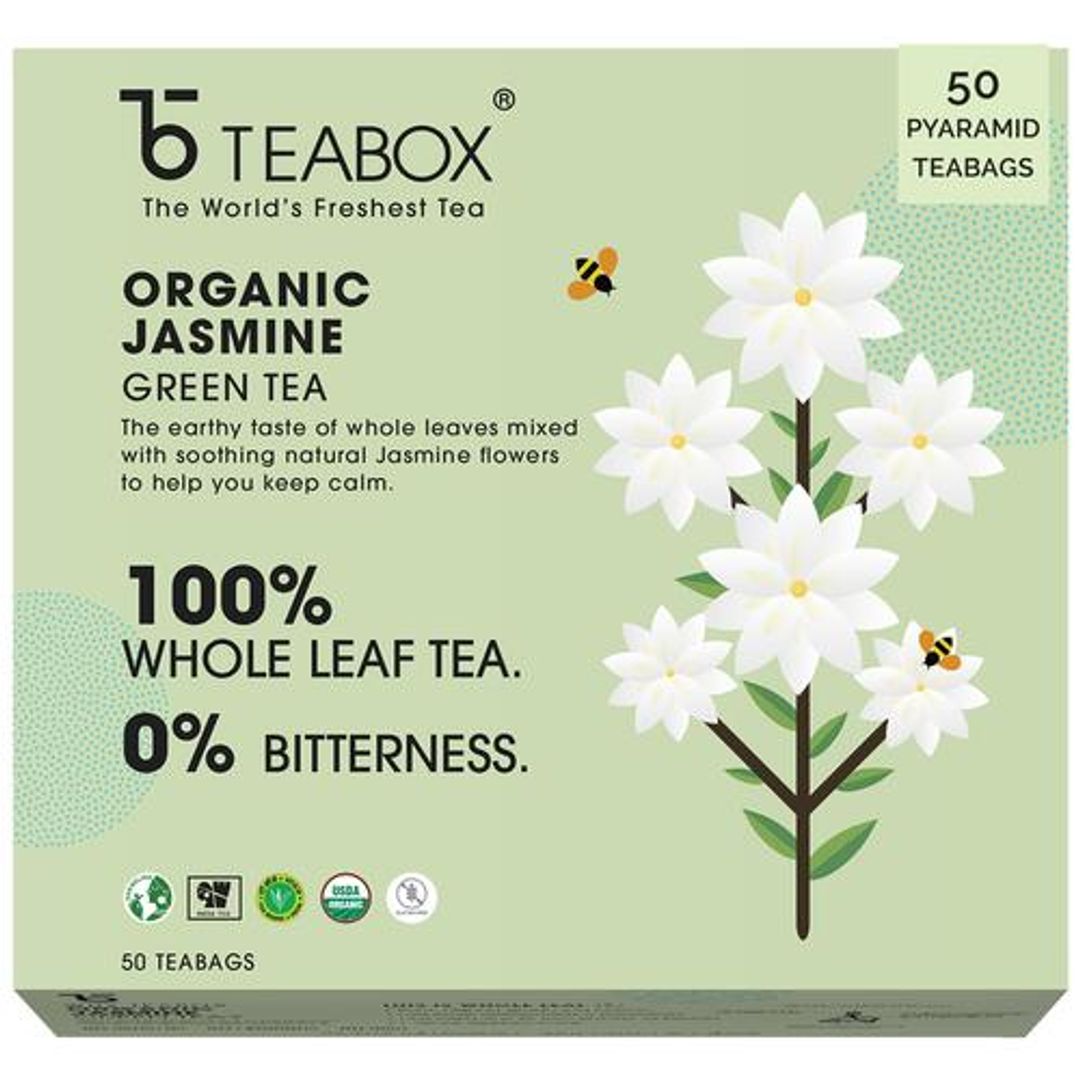 Jasmine Green Tea - Calmness Inducing, 0% Bitterness, Antioxidants Rich