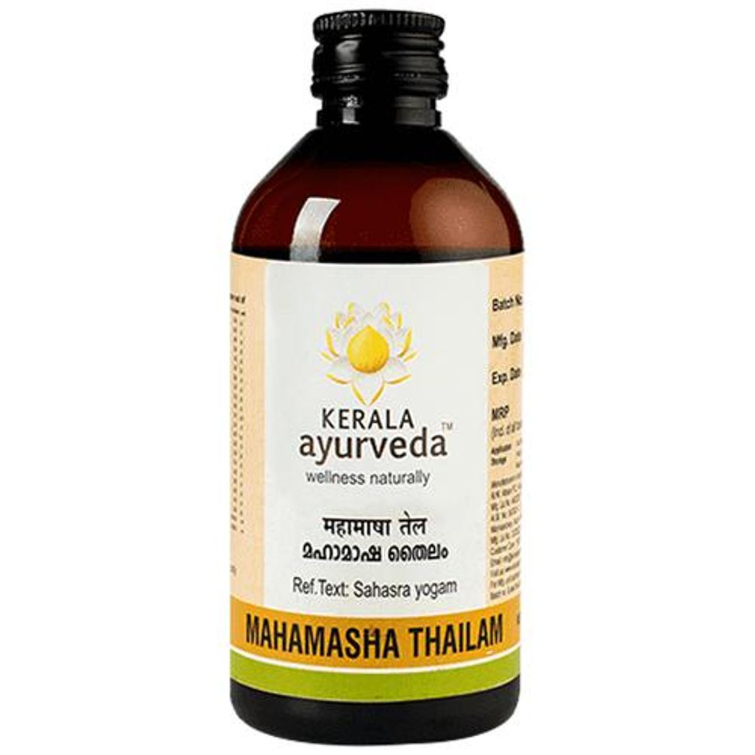 Mahamasha Thailam 200ml | Relieves Numbness and Muscle Weakness | Relieves Lack of Sensation | With Masha, Dasamoola, Atmagupta, Manjistha, Eranda, Lavanatraya, Jeevaniya gana, Milk, and Sesame oil