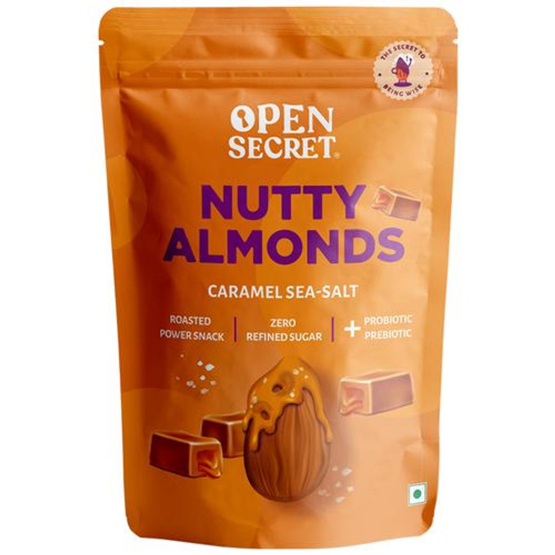 Nutty Almonds - Caramel Sea Salt, Zero Refines Sugar