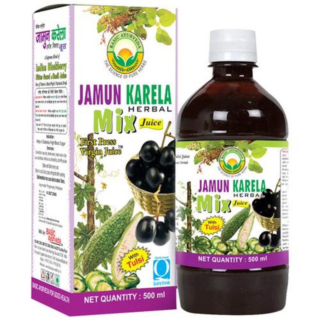 Jamun Karela Herbal Mix - Organic, Helpful In Spleen Enlargement, Improves Digestion