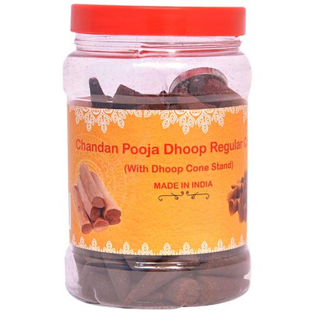 Regular Cone Dhoop - Uplifts Mood, Used For Meditation, Chandan