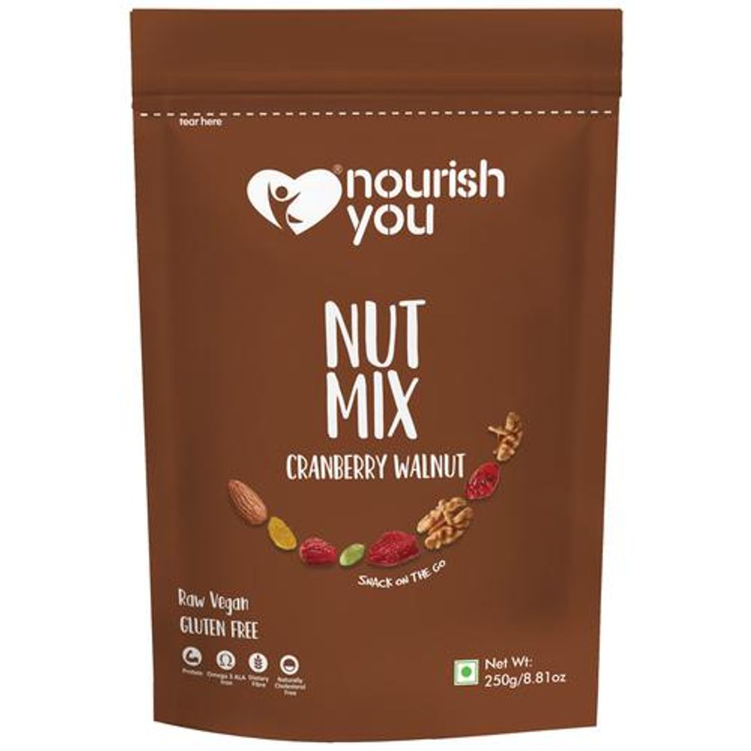 Raw Cranberry Walnut Nut Mix - Gluten Free