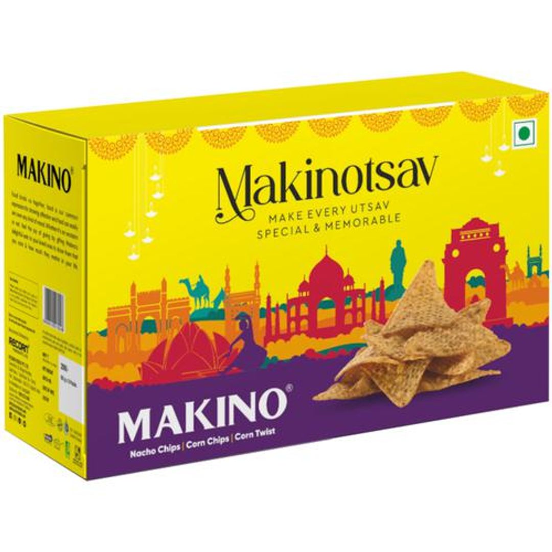 Makinotsav Gift Pack - Assorted Flavours Nachos, Corn Chips & Twist