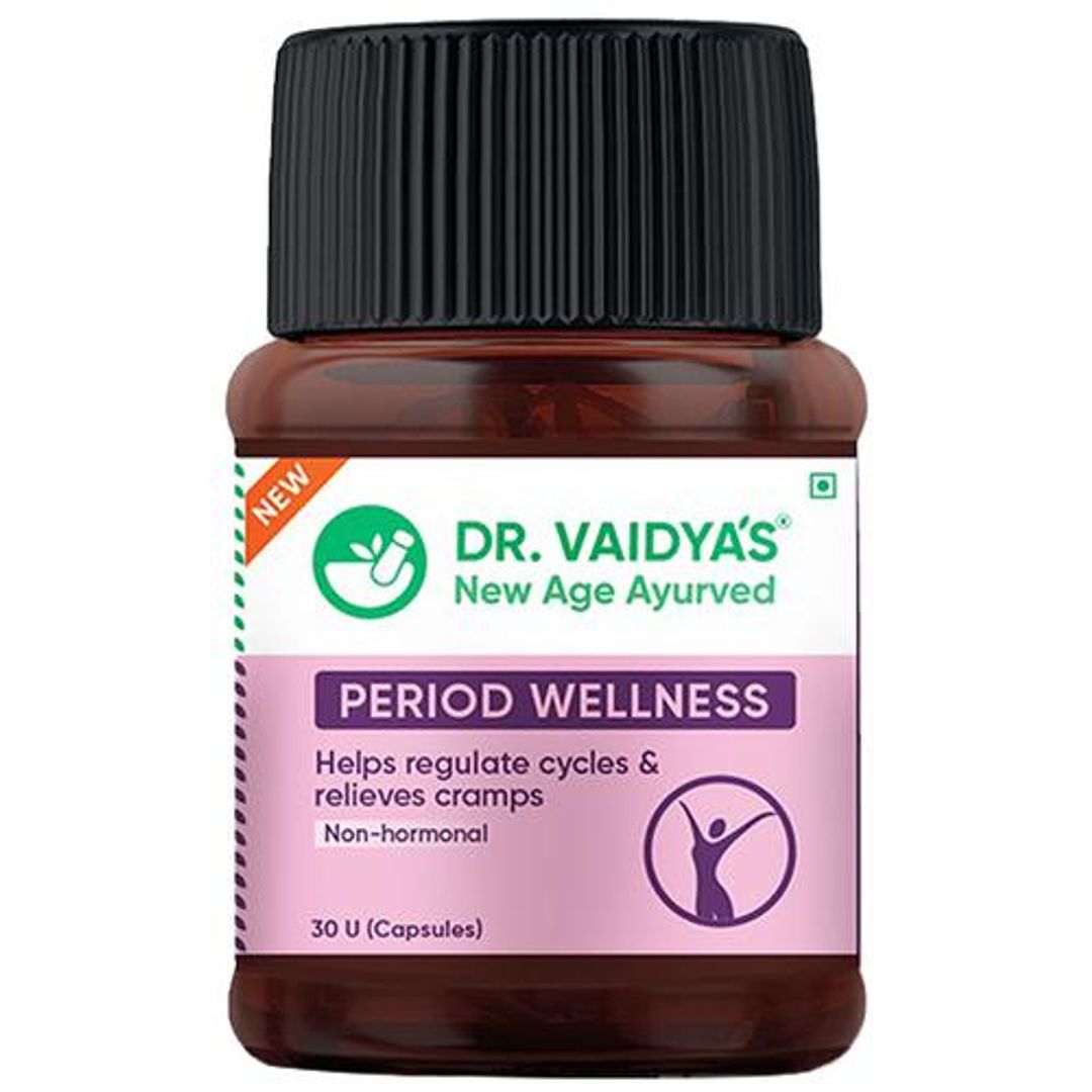 Period Wellness Capsules - Ayurvedic, Non-Hormonal, Helps Regulate Cycles & Relieves Pain
