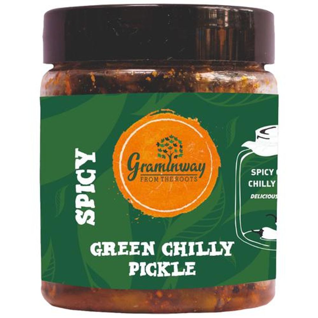 Spicy Green Chilli Pickle - Improves Digestion, Rich In Dietary Fibre
