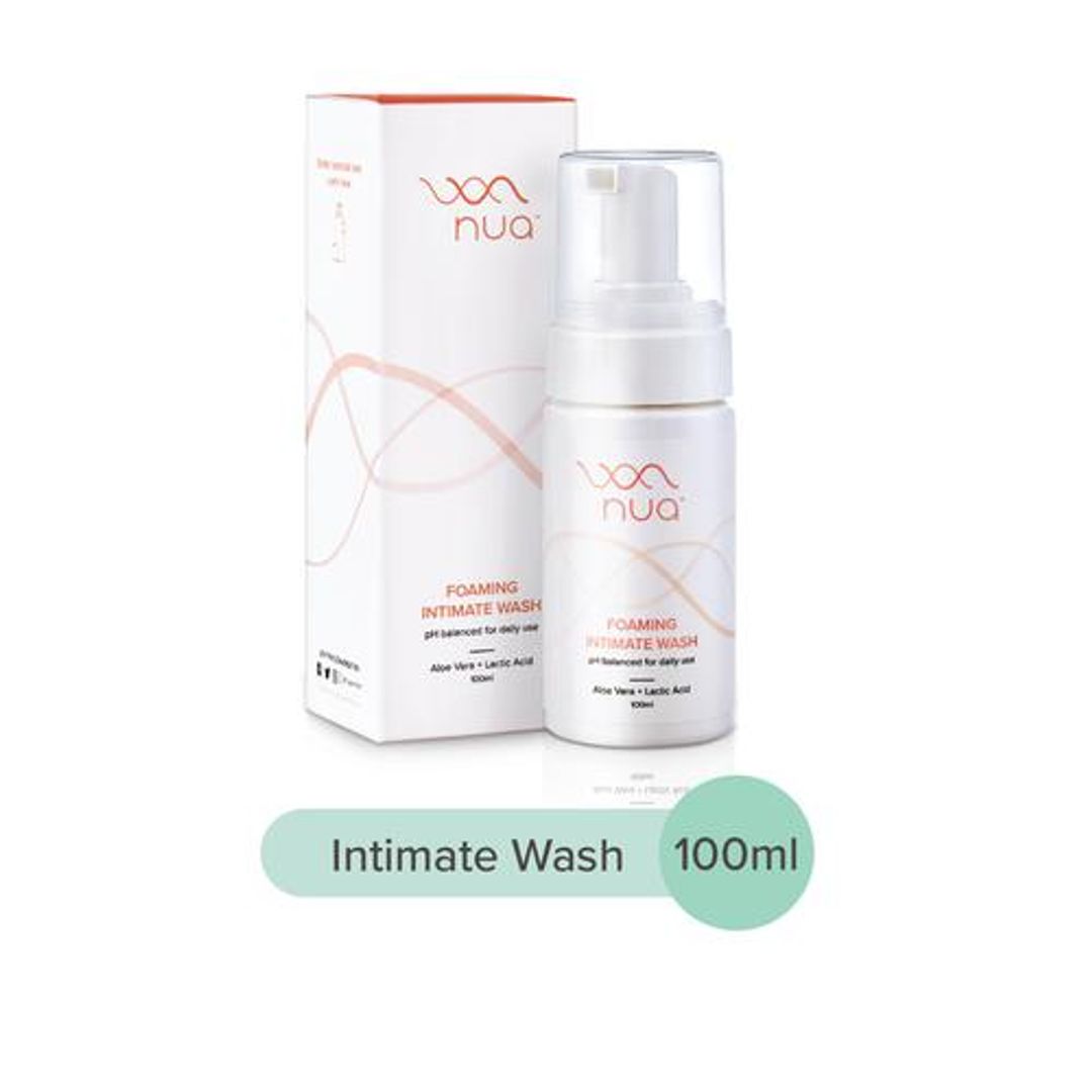 Foaming Intimate Wash, with Aloe Vera and Lactic Acid, Anti- Bacterial and Prevents Infection, Balances pH
