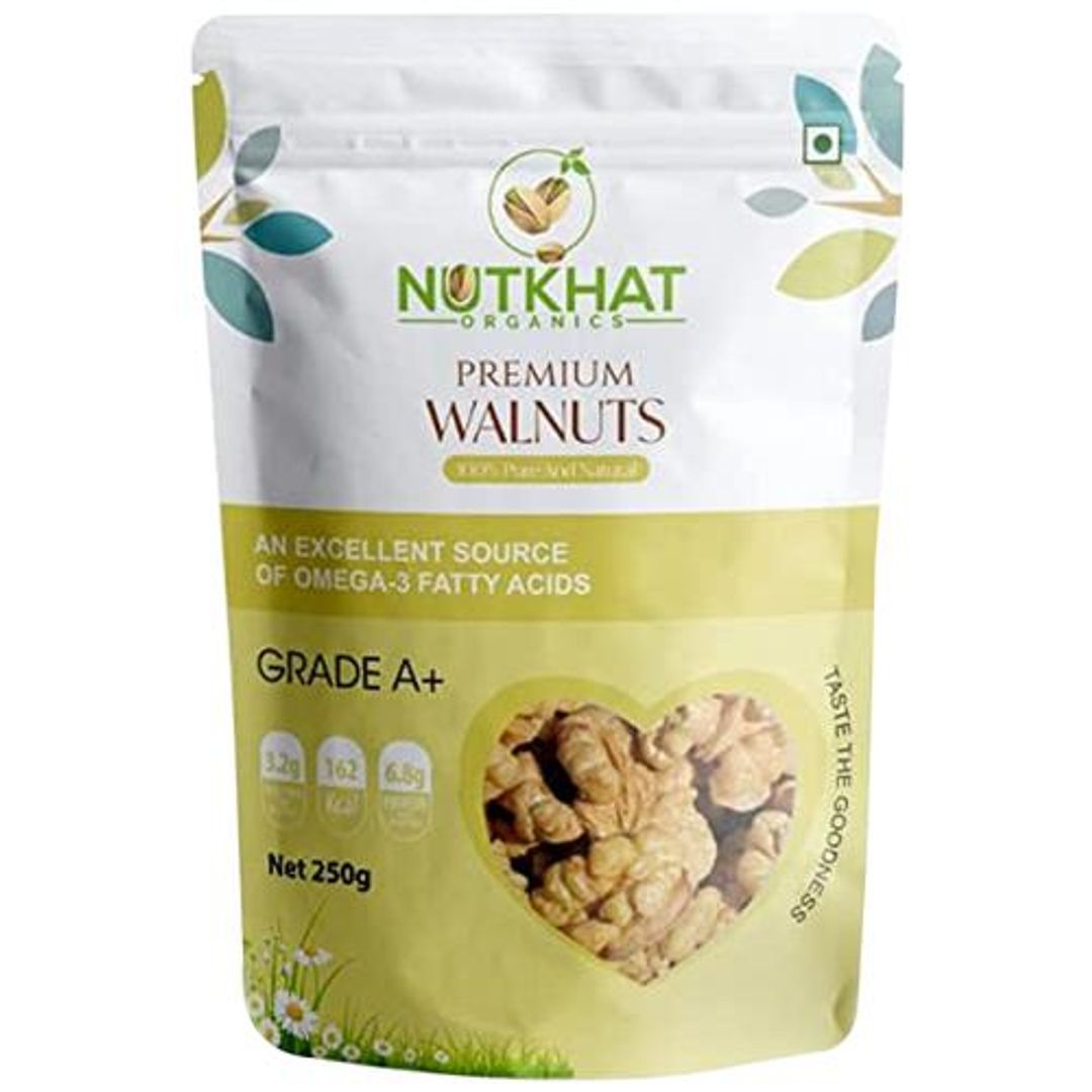 Premium Walnuts Grade A+ Highest Grade - Rich In Omega 3 Fatty Acids, 100% Pure & Natural