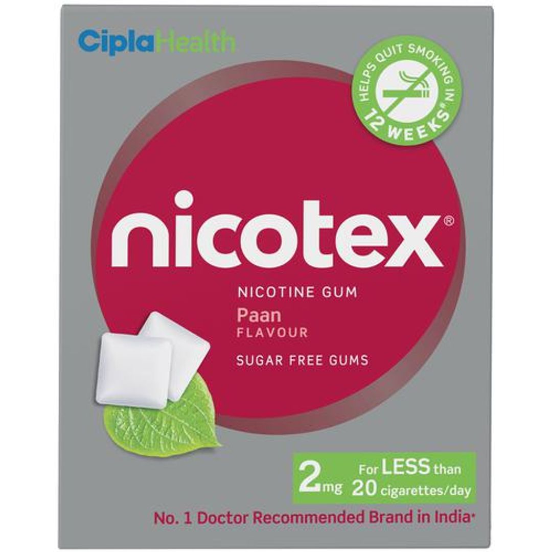 Nicotine Chewing Gum - Paan Flavour, Sugar Free, Helps Quit Smoking, 2 mg