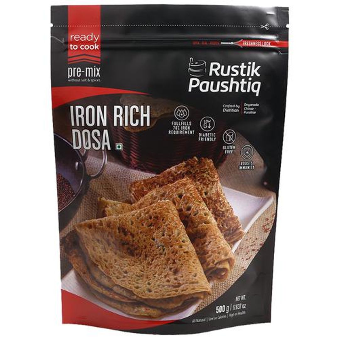 Iron Rich Dosa Premix - Ready To Cook, Low In Calories & High On Health, All Natural
