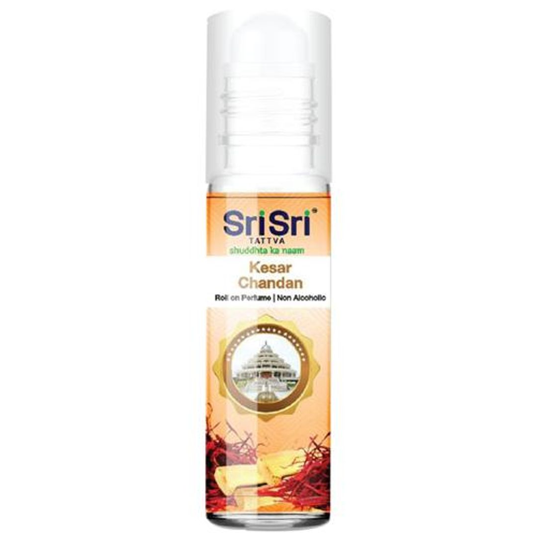 Kesar Chandan Roll-On Perfume - Non-Alcoholic, Long-Lasting Fragrance