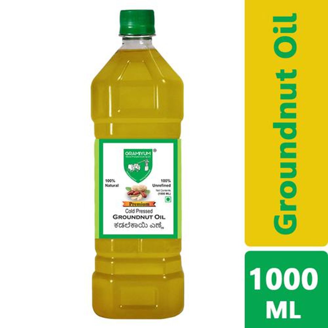 Chekku/Cold Pressed Groundnut Oil - 100% Natural & Unrefined, Premium