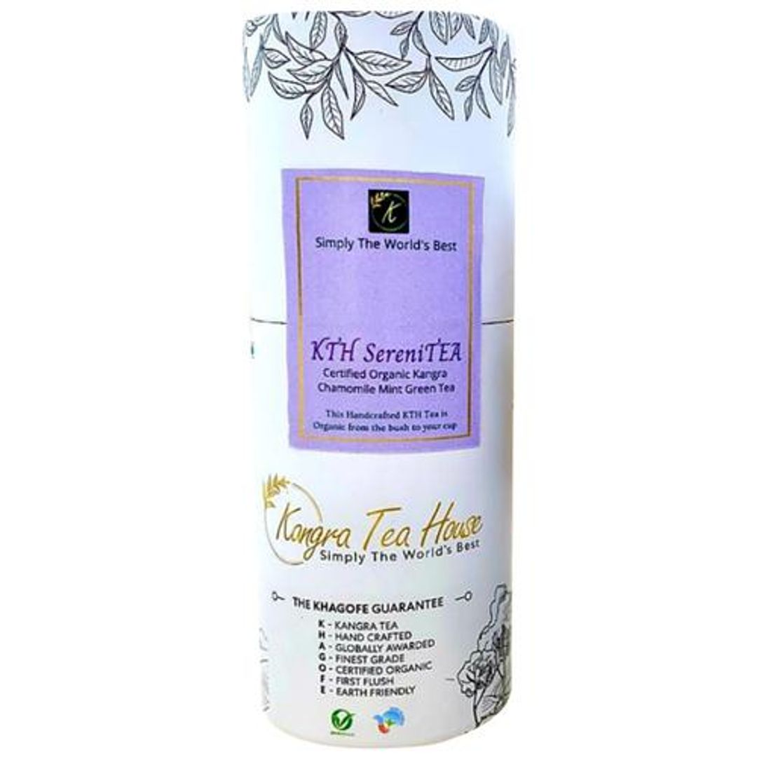 Sereni Tea - Certified Organic Kangra Chamomile Mint Green Tea, Better Sleep
