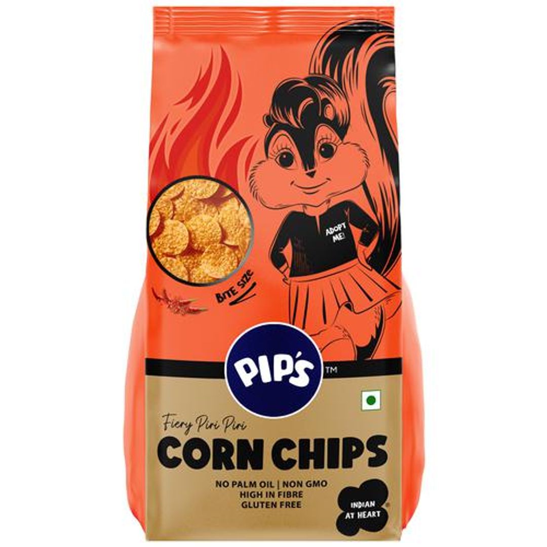 Corn Chips - Fiery Piri Piri, High In Fibre, Gluten Free, Non Gmo, No Palm Oil