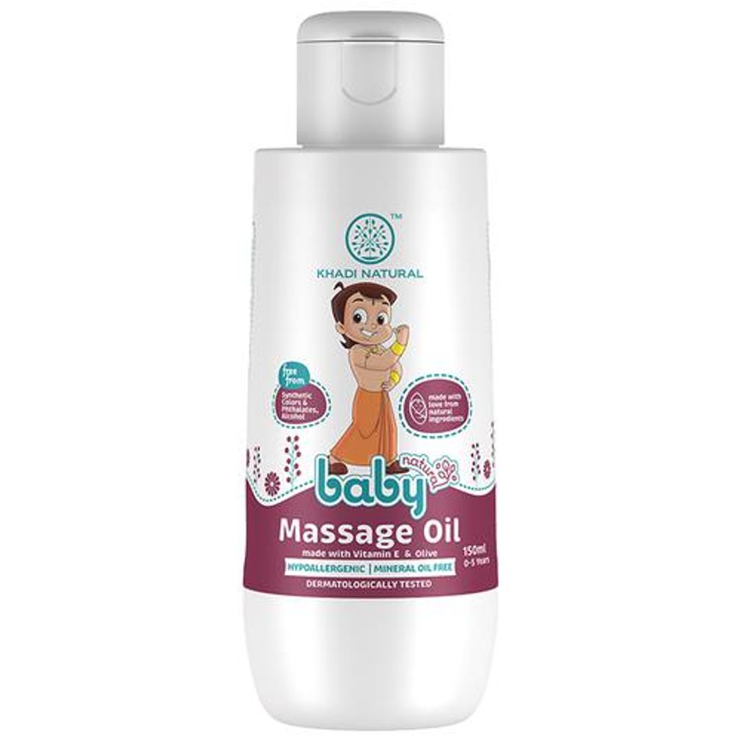 Baby Massage Oil - With Vitamin E & Olive, Hypoallergenic & Mineral Oil Free