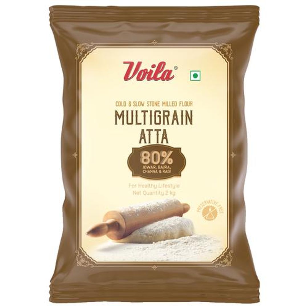 Multigrain Atta - 80% Jowar, Bajra, Chana & Ragi, Preservative Free - TOKO CART