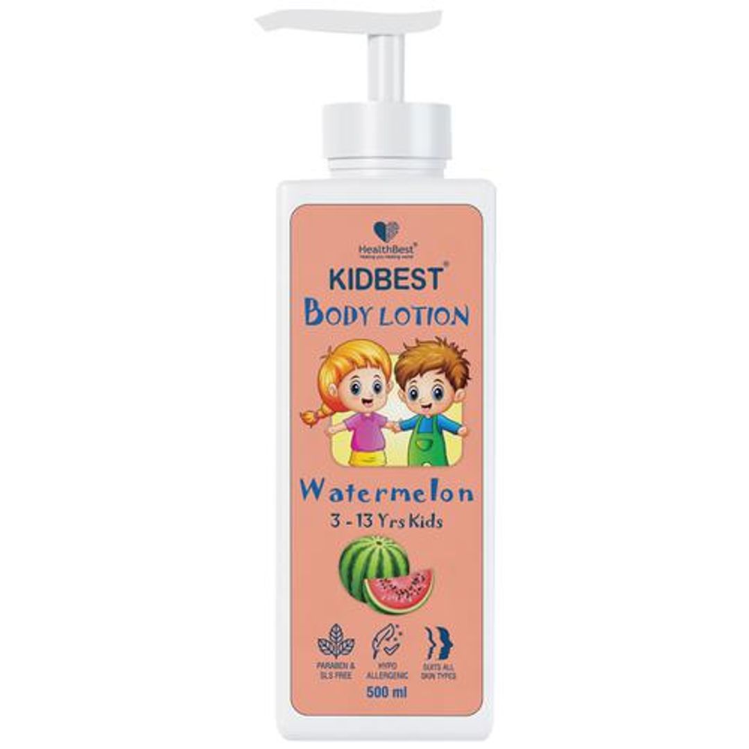 Kidbest - Body Lotion, Watermelon, For Kids, Anti-Bacterial, Tear, Paraben, SLS Free