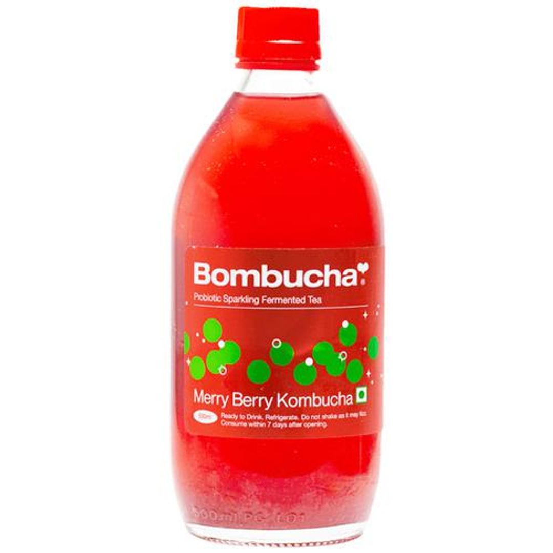 Merry Berry Kombucha - Probiotic Sparkling Fermented Tea, Ready To Drink