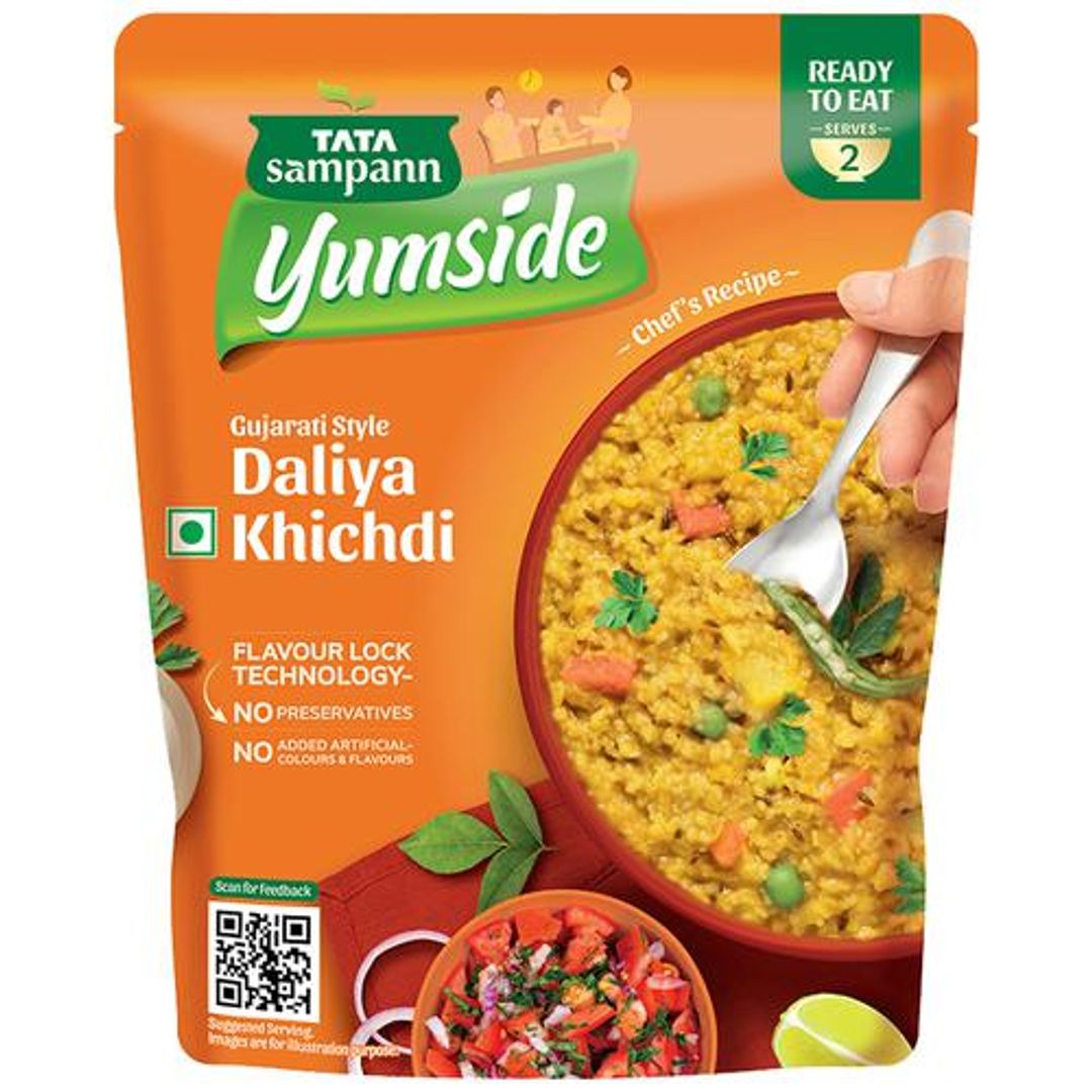 Gujarati Style Daliya Khichdi - Ready To Eat Meal, Heat In 60-Secs, Serves 2
