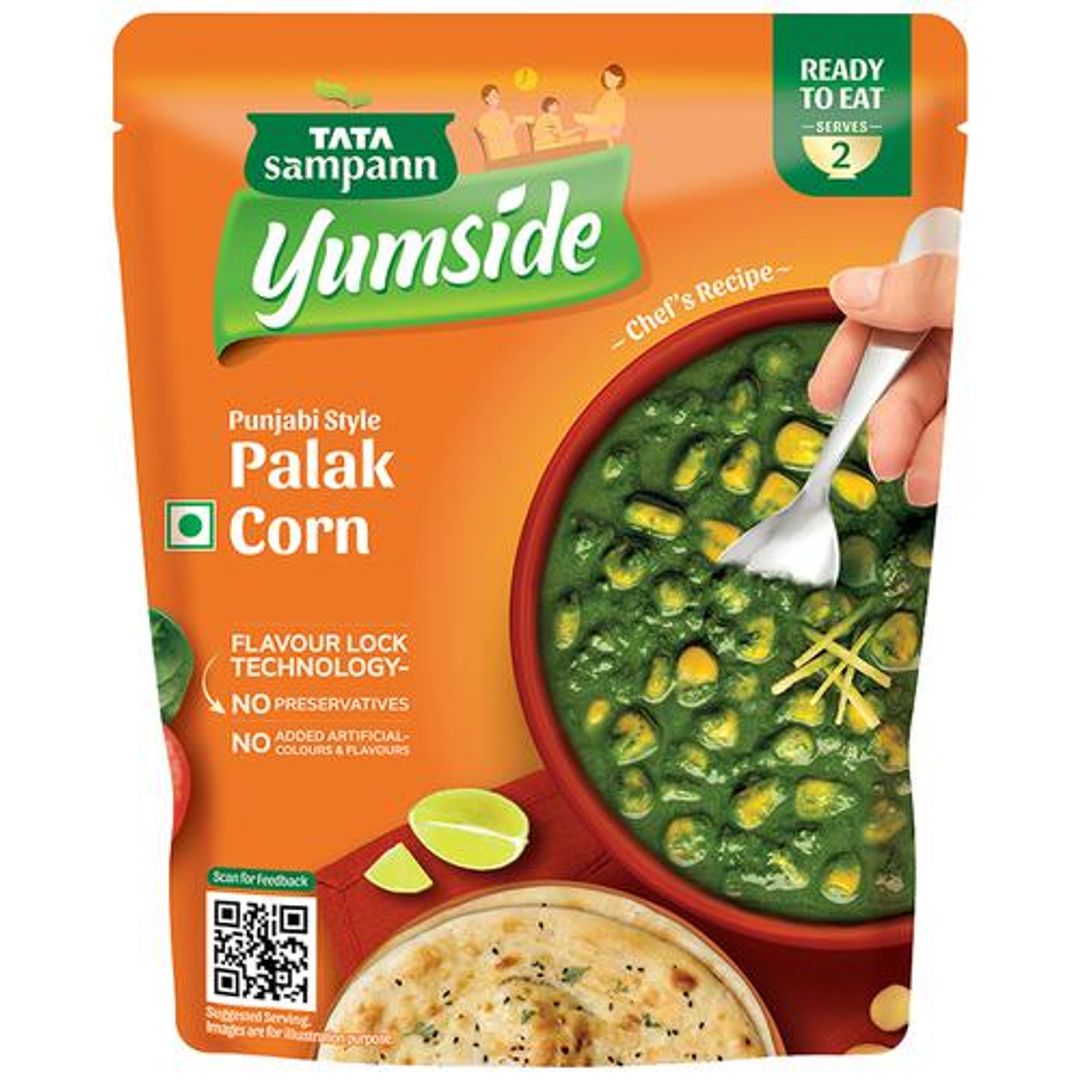 Punjabi Style Palak Corn - Ready To Eat Meal, Heat In 60 Secs, Serves 2