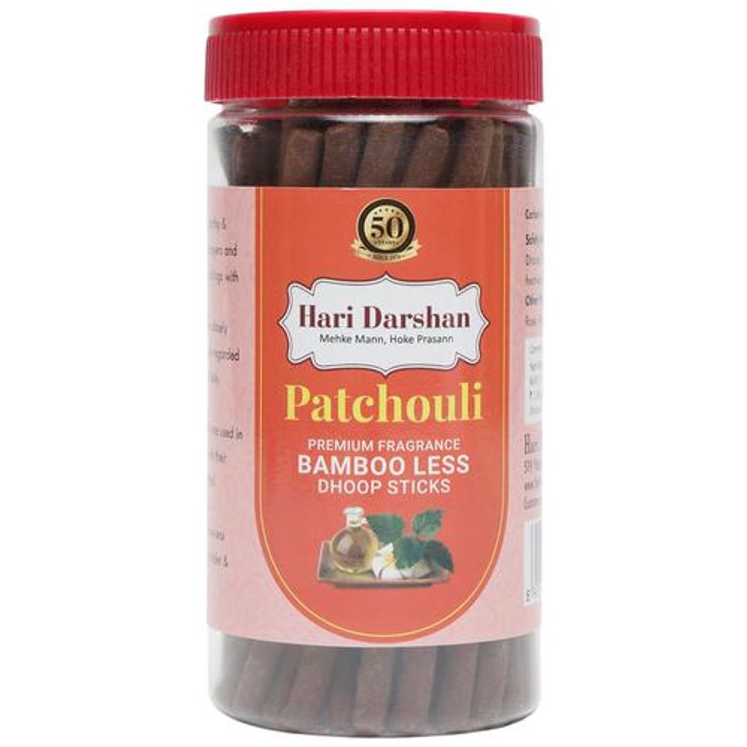 Patchouli Bamboo Less Dhoop Sticks - Premium Fragrance, Carbon Free