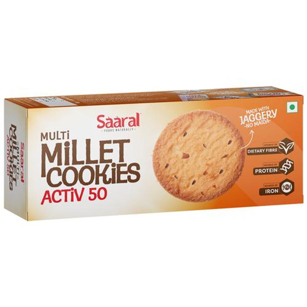 Multi Millet Cookies - Activ 50+, No Maida, Made With Jaggery