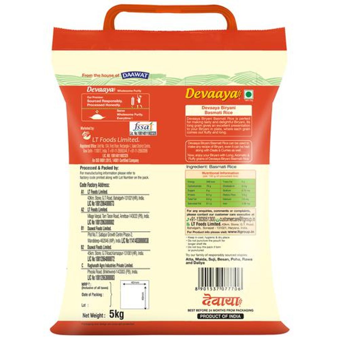 Devaaya Biryani Basmati Rice - Aromatic Long Grain