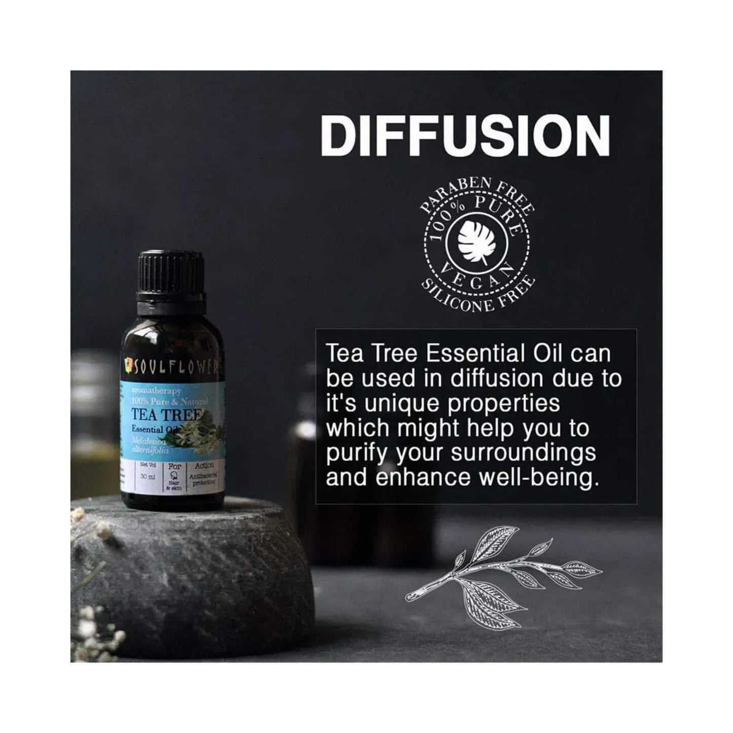Soulflower Tea tree Essential Oil - (30ml)