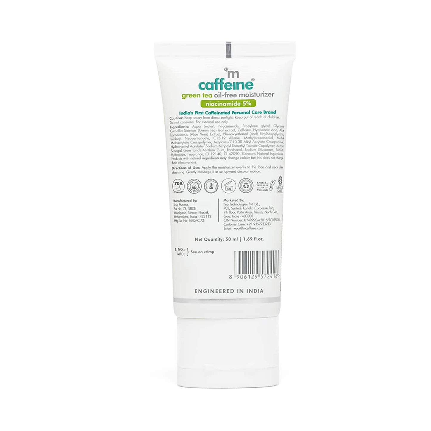 mCaffeine Green Tea Oil-Free Moisturizer with Niacinamide 5% (50ml)