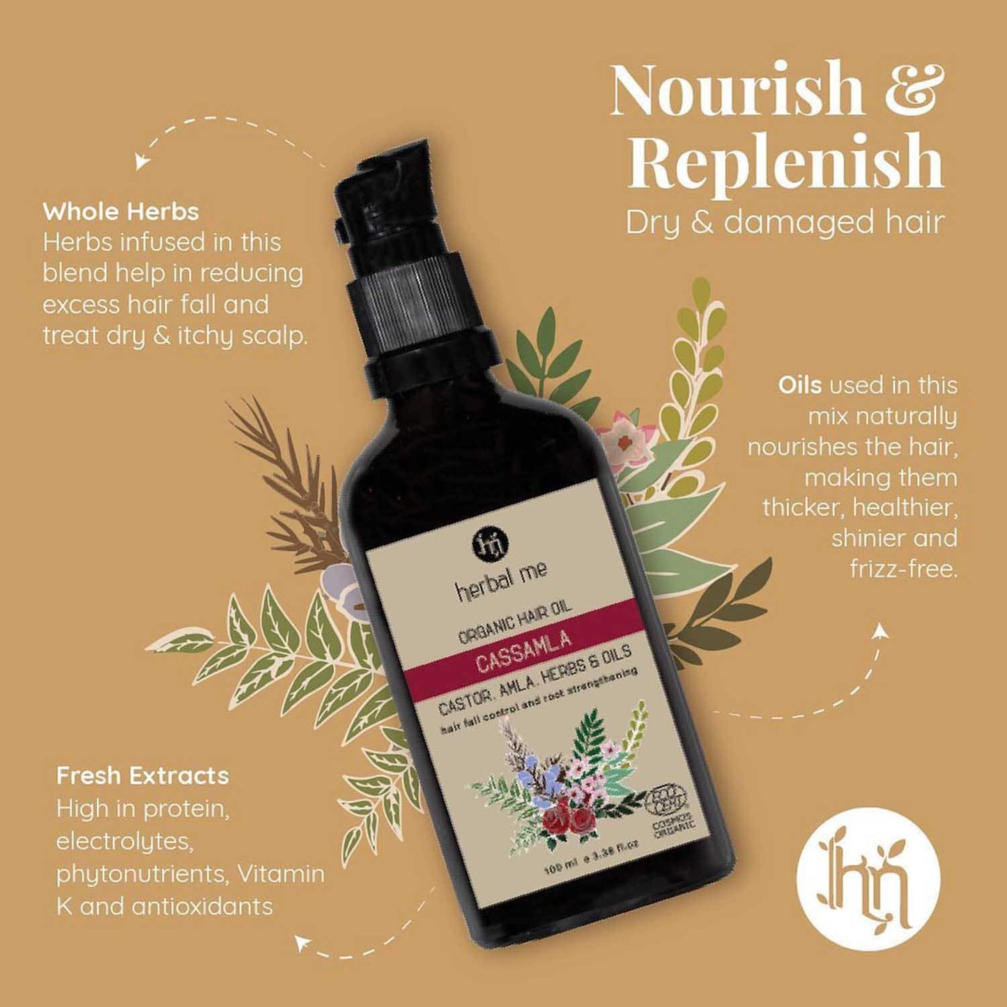 Herbal Me Cassamla Organic Hair Oil (100ml)