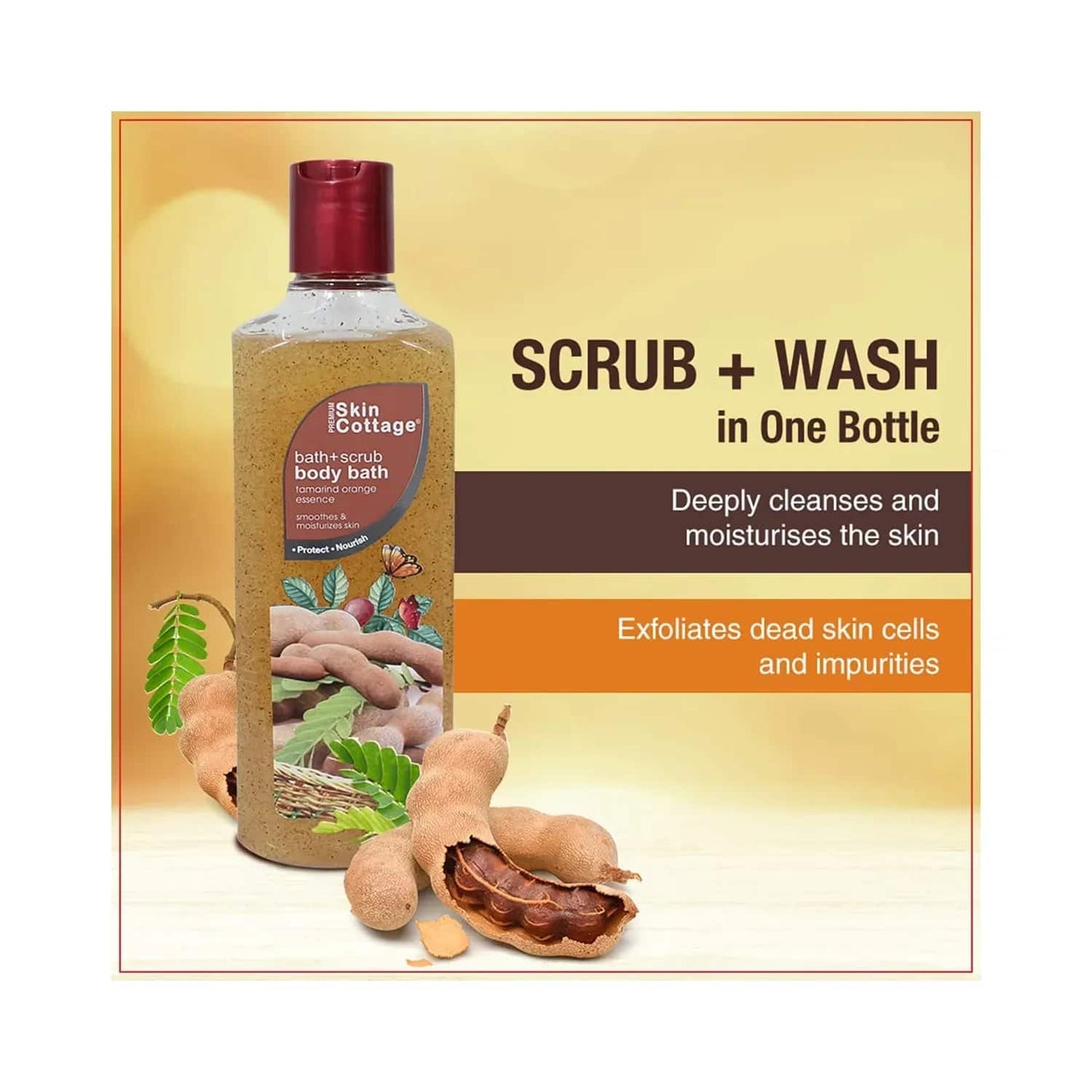 SKIN COTTAGE Tamrind & Orange Essence Body Bath + Scrub (400ml)