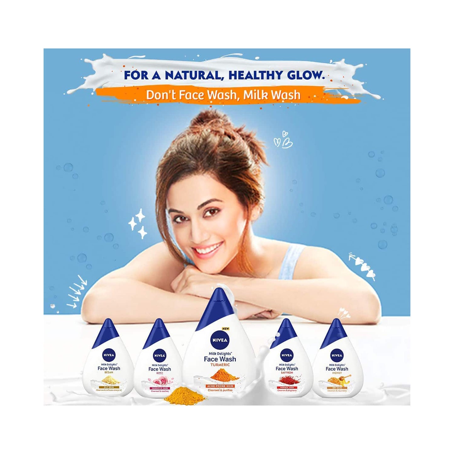 Nivea Milk Delights Turmeric Face Wash (50ml)