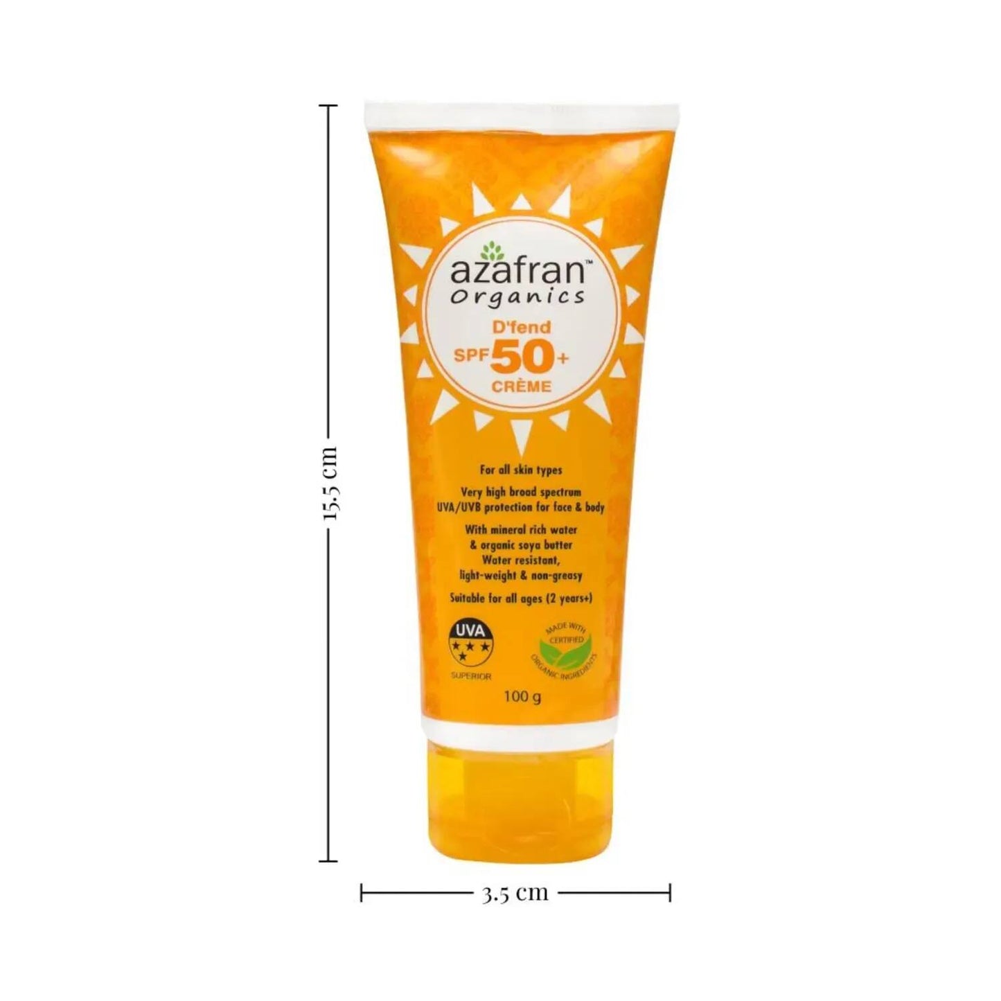 Azafran Organics Dfend SPF 50+ Sunscreen (100g)