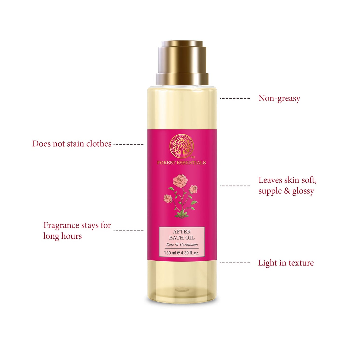 Forest Essentials Indian Rose Absolute After Bath Oil (130ml)