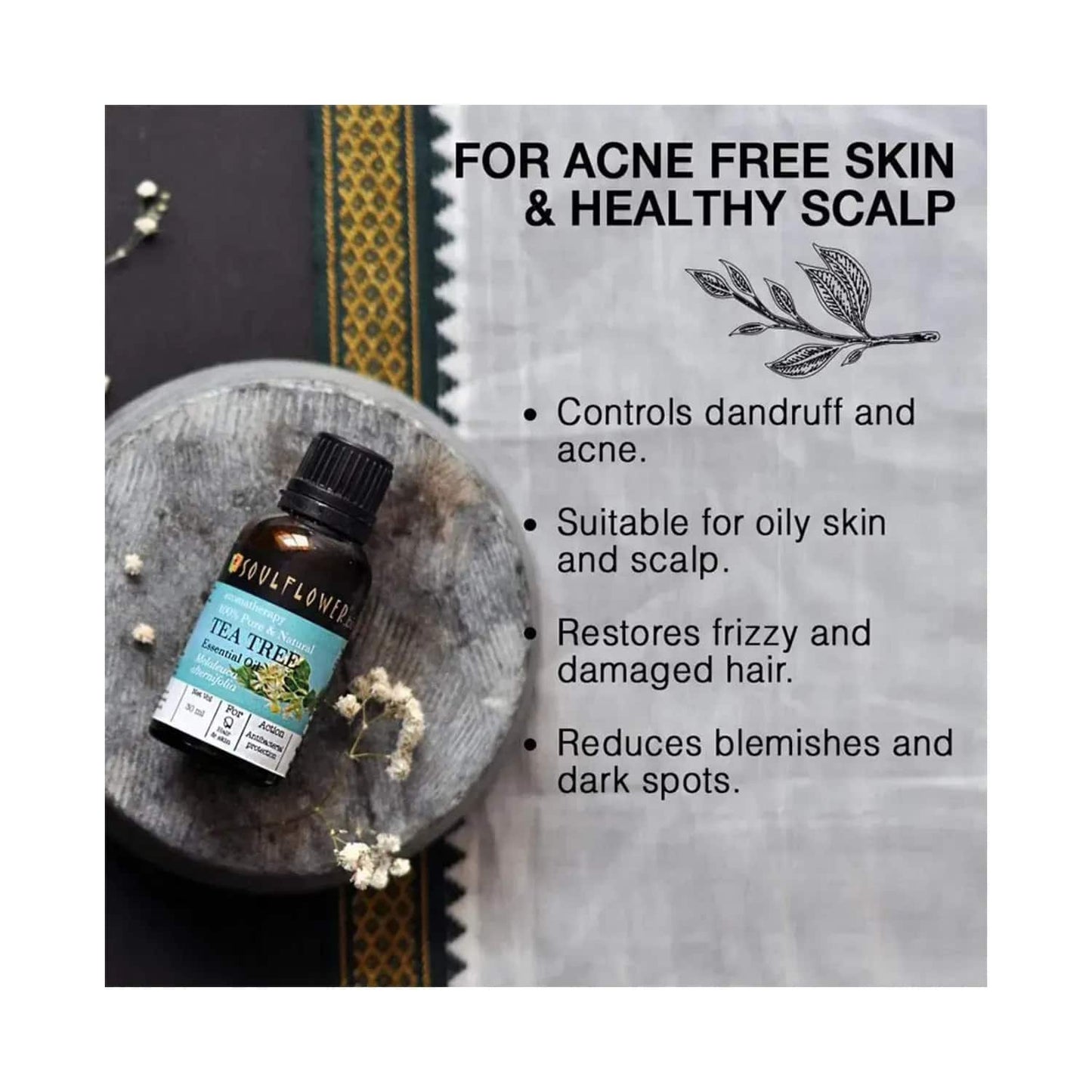 Soulflower Tea tree Essential Oil - (30ml)