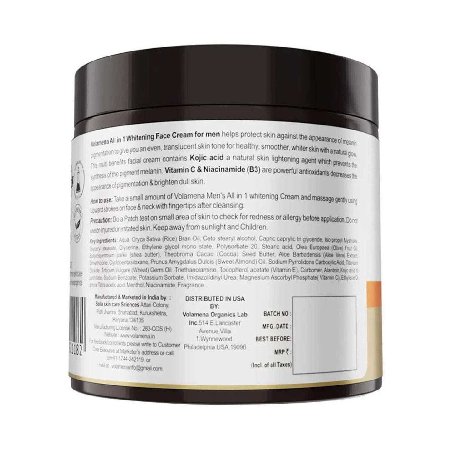 Volamena Men’s All In 1 Whitening Cream With SPF 30 ++ (100ml)