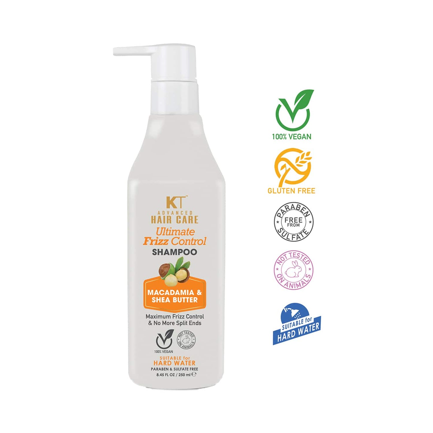 KT Professional Advanced Hair Care Ultimate Frizz Control Shampoo (250ml)