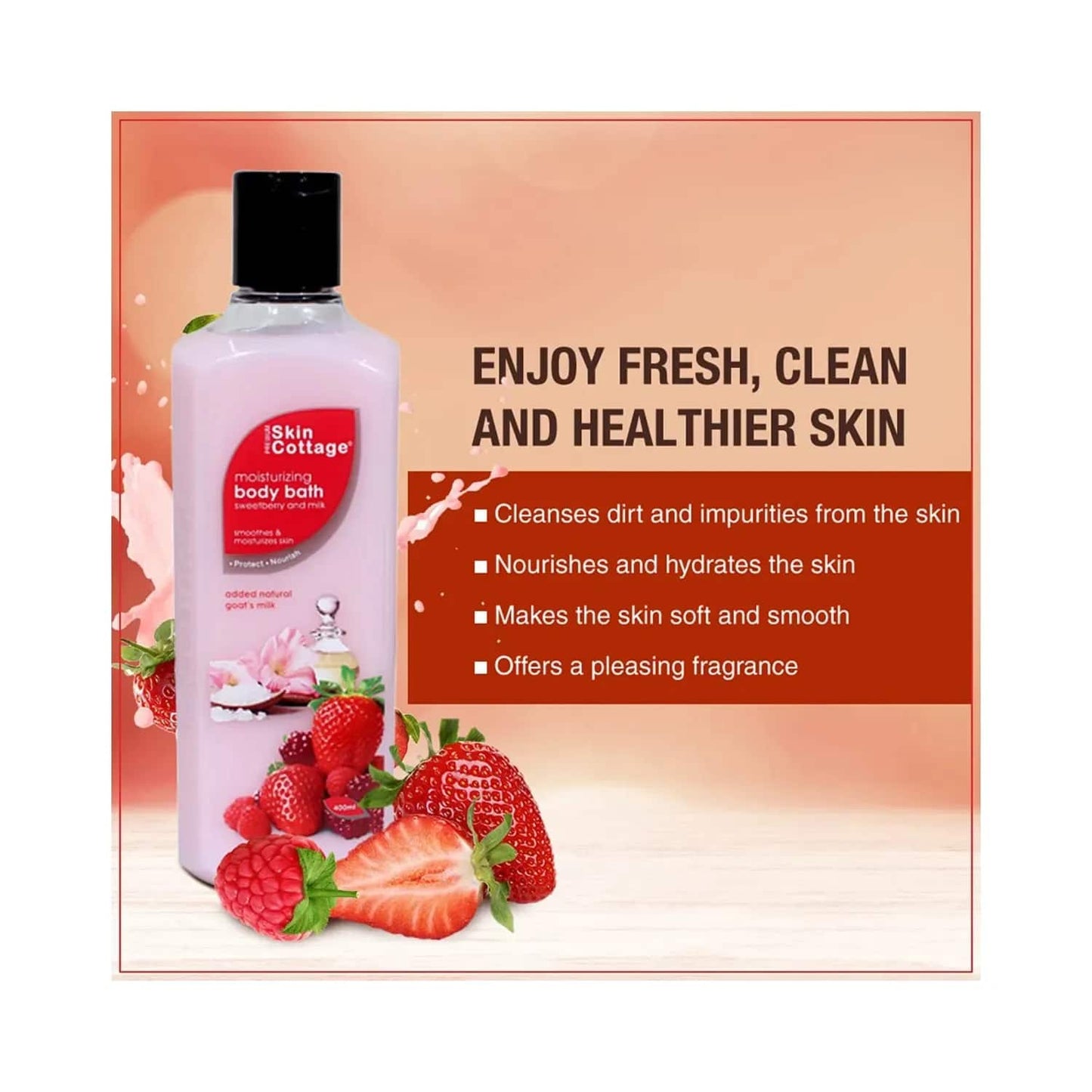 SKIN COTTAGE Moisturizing Sweet Berry & Milk Body Bath (400ml)