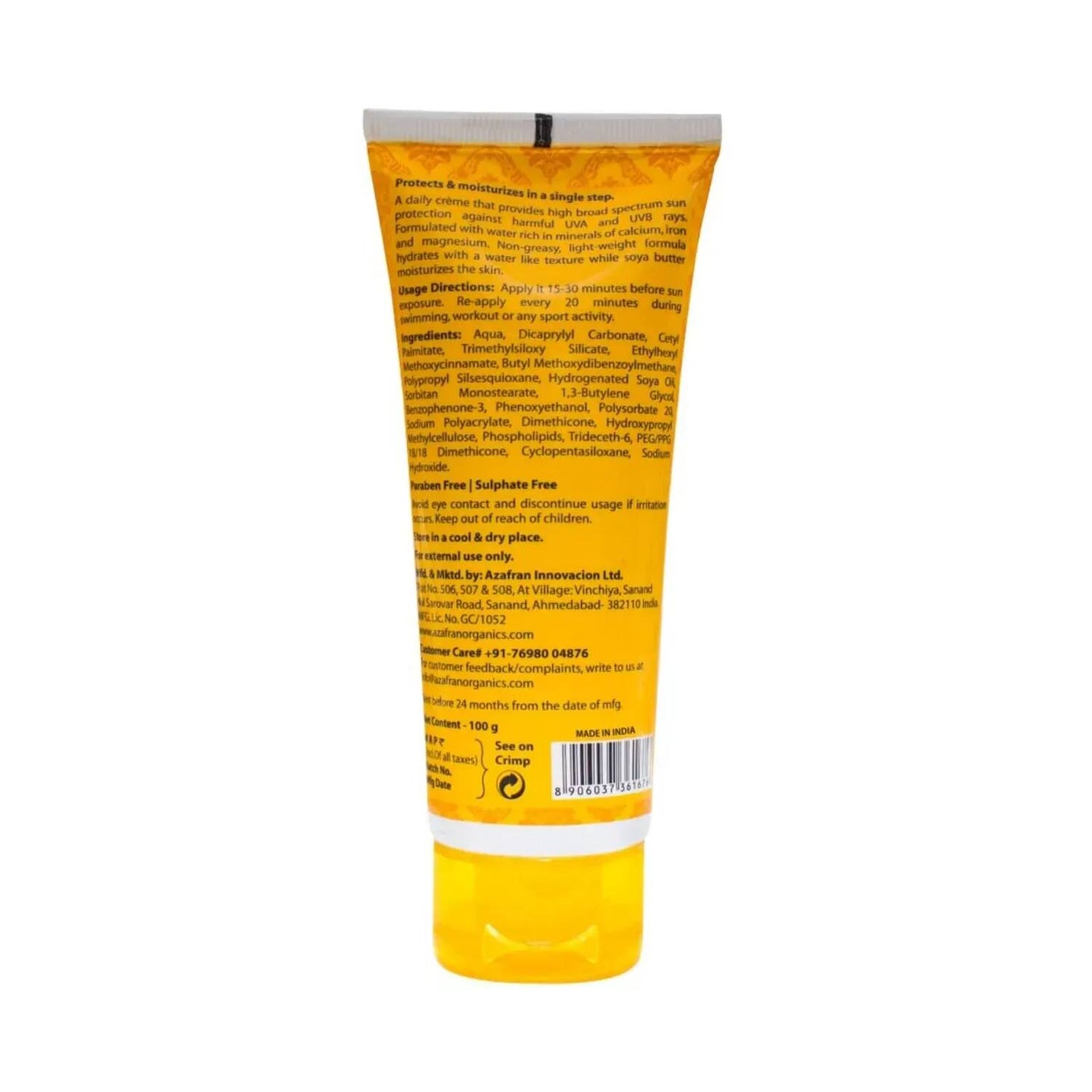 Azafran Organics Dfend SPF 50+ Sunscreen (100g)