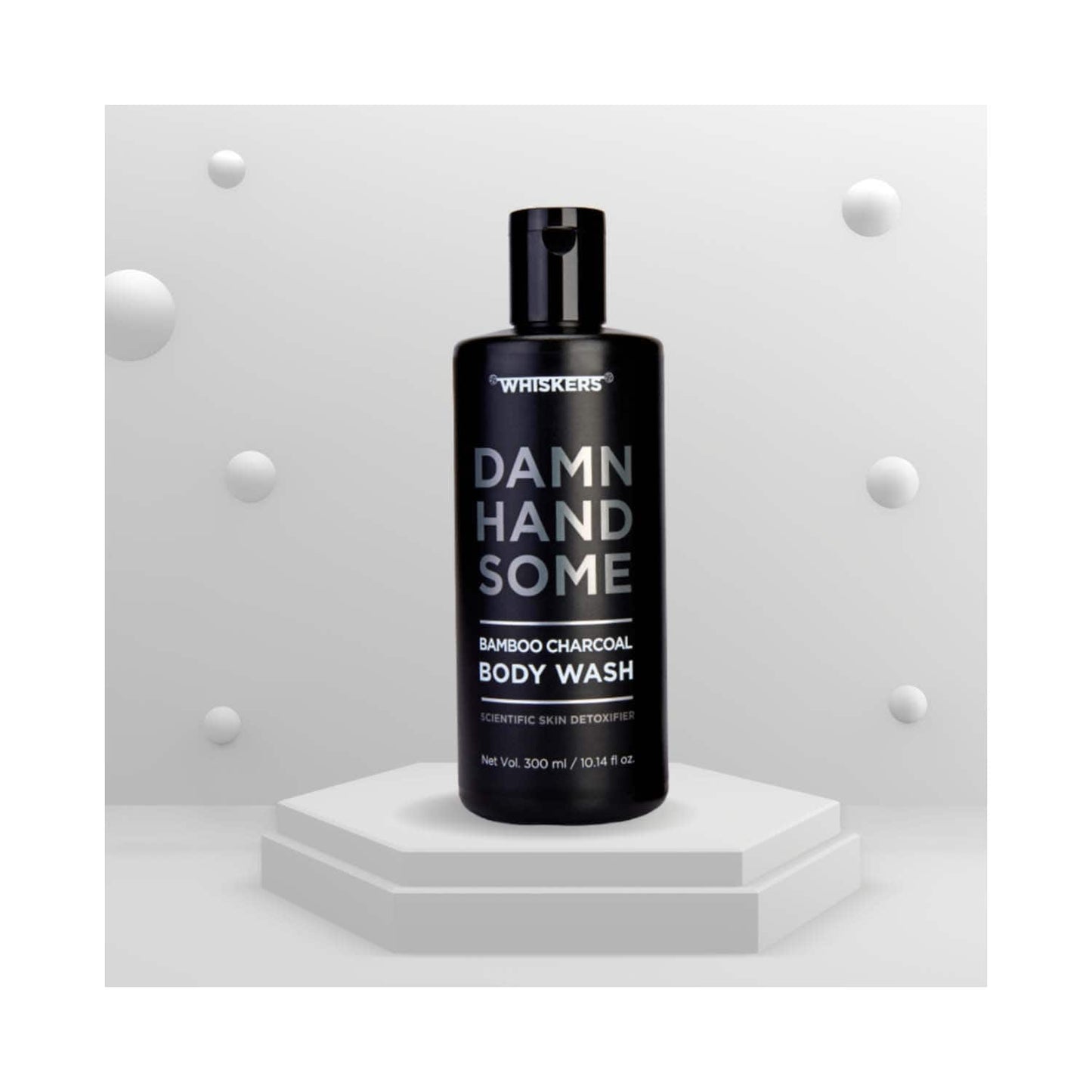 WHISKERS Bamboo Charcoal Body Wash For Men (300 ml)