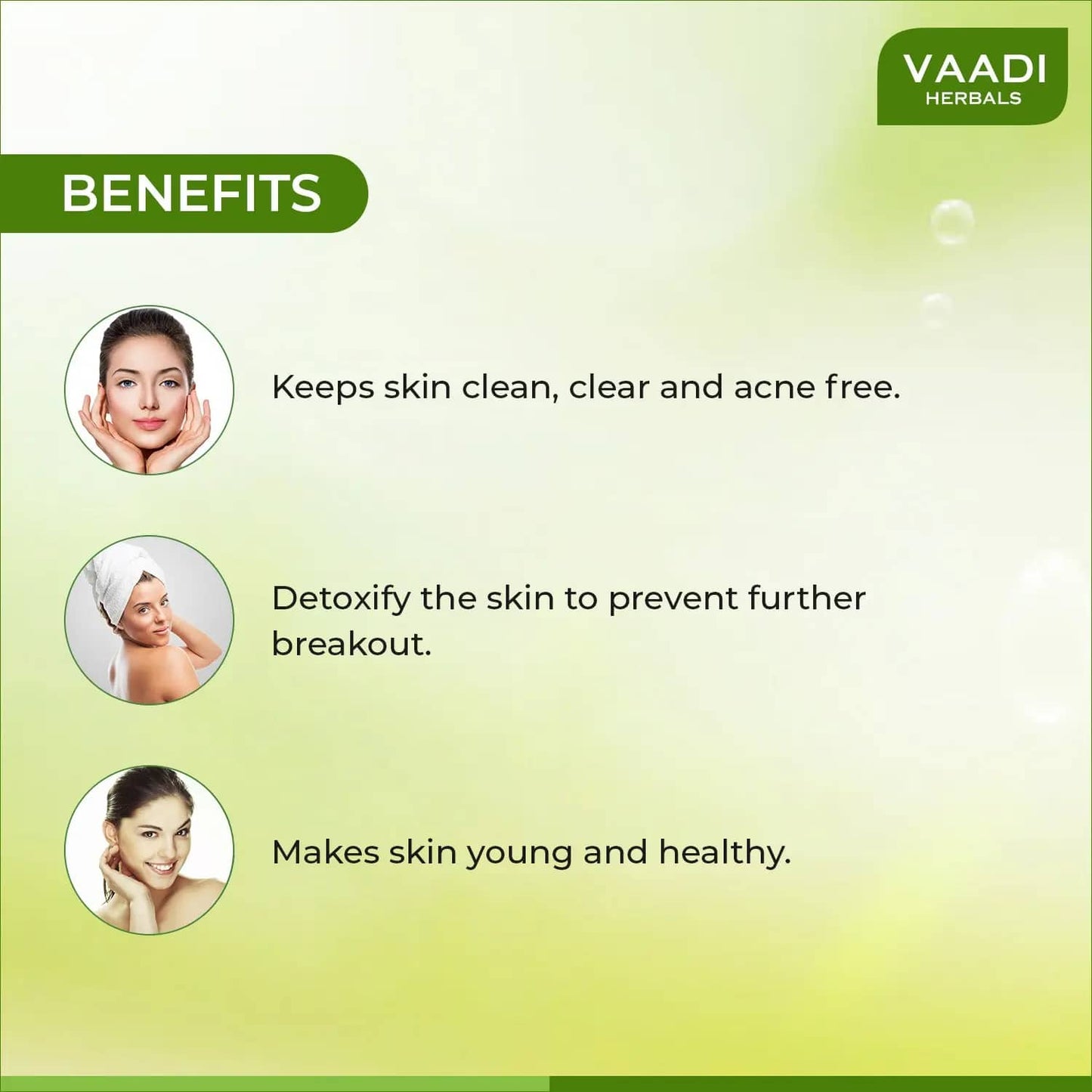 Vaadi Herbals Purifying Neem Patti Handmade Soap (75g)